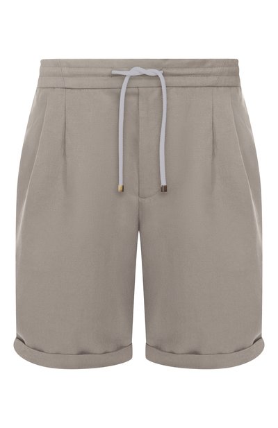Мужские шорты изо льна и хлопка BRUNELLO CUCINELLI, арт. MH255U0020
