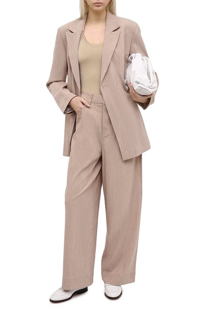 Брюки GANNI бежевого цвета по цене 25600 руб., арт. F5056, фото 2 Брюки GANNI, арт. F5056, фото 2