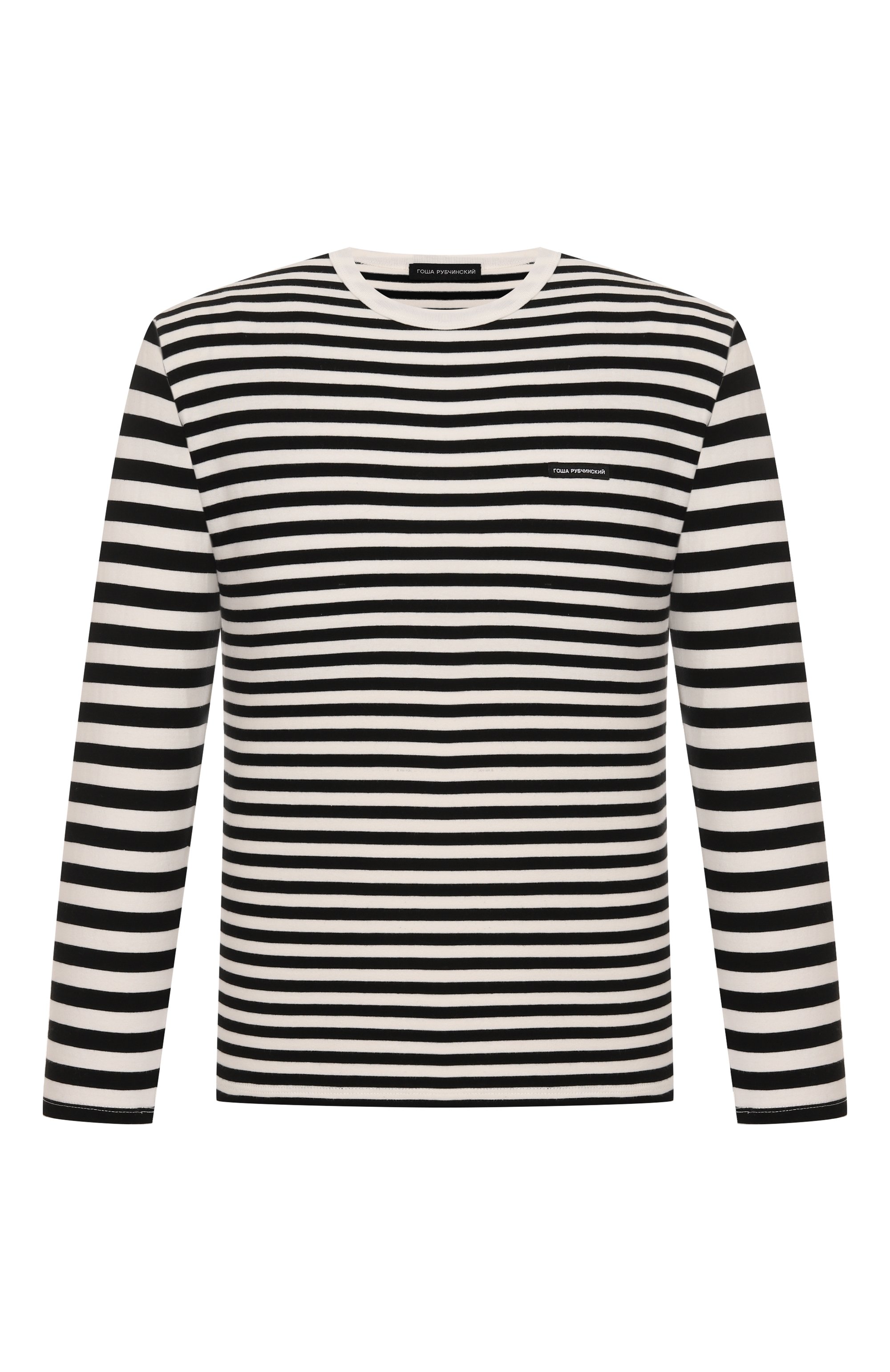 Хлопковый лонгслив ГОША РУБЧИНСКИЙ, арт. LS_0104_WHITE/BLACK, фото 1