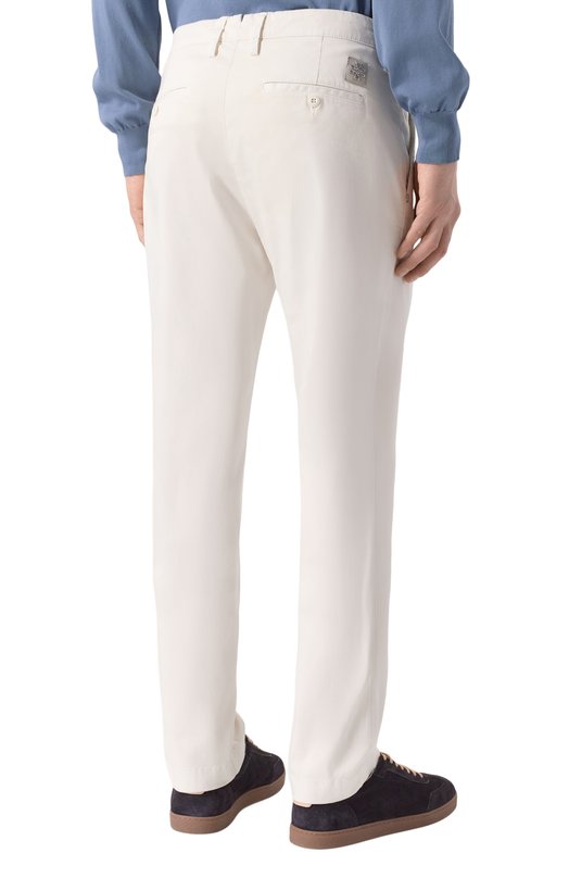 Хлопковые брюки Jacob Cohen JUM_P0001 001 S3755 TR Кремовый  JUM_P0001 001 S3755 TR Фото 4