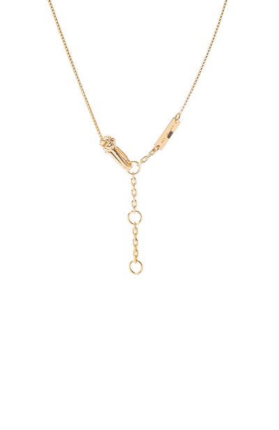 Колье BOTTEGA VENETA золотого цвета по цене 92450 руб., арт. 865787/VAHU0, фото 4 Колье BOTTEGA VENETA, арт. 865787/VAHU0, фото 4