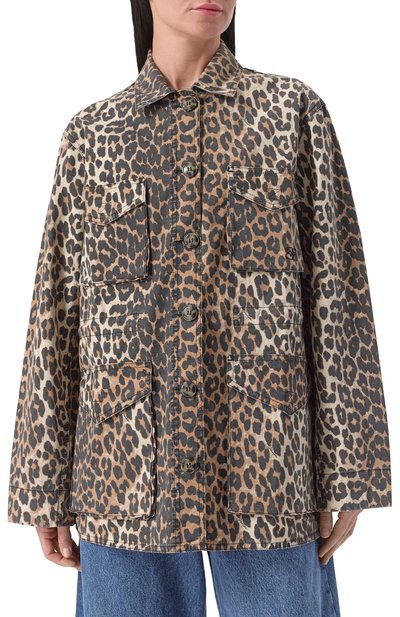 Хлопковая куртка GANNI, арт. F8880/6635, фото 3