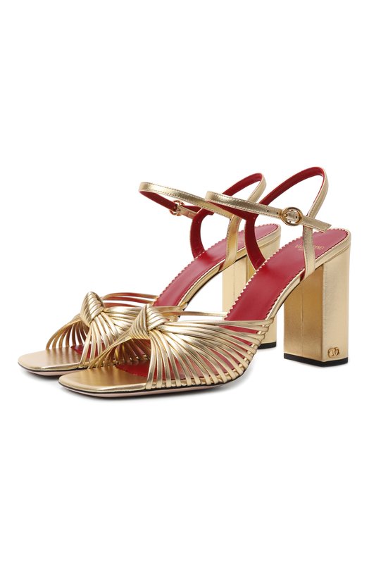 Кожаные босоножки Annet 90 Valentino 8W0S0PJ6/FLQ Золотой 8W0S0PJ6/FLQ