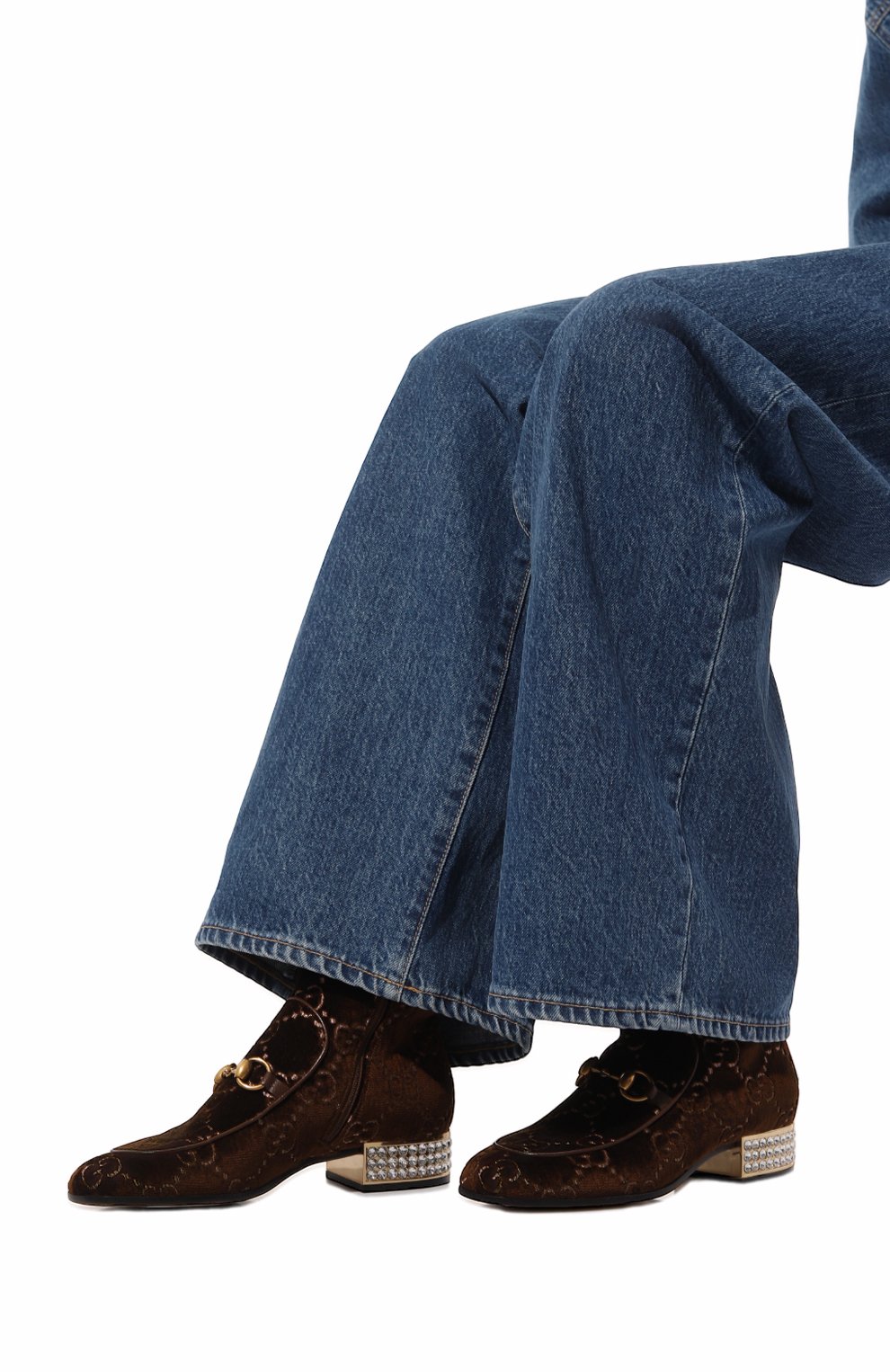 Текстильные ботильоны GUCCI, арт. 525242 9JT20, фото 3