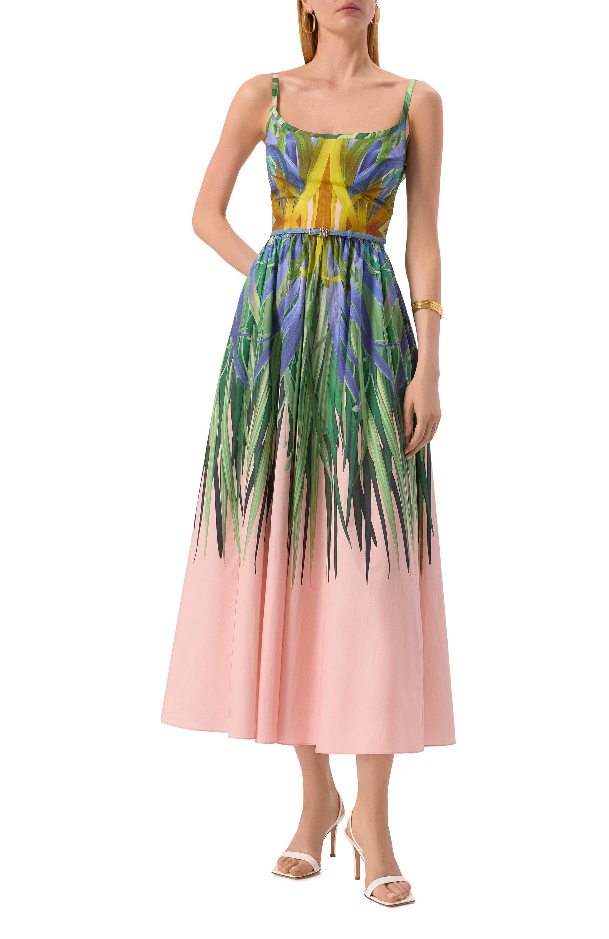 Хлопковое платье ELIE SAAB разноцветного цвета по цене 279000 руб., арт. D0751PP25/P0019, фото 2 Хлопковое платье ELIE SAAB, арт. D0751PP25/P0019, фото 2