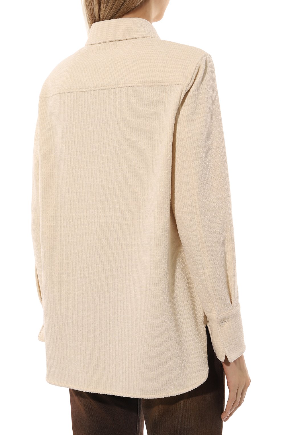 Вельветовая рубашка BOSS кремового цвета по цене 31950 руб., арт. 50525084, фото 4 Вельветовая рубашка BOSS, арт. 50525084, фото 4