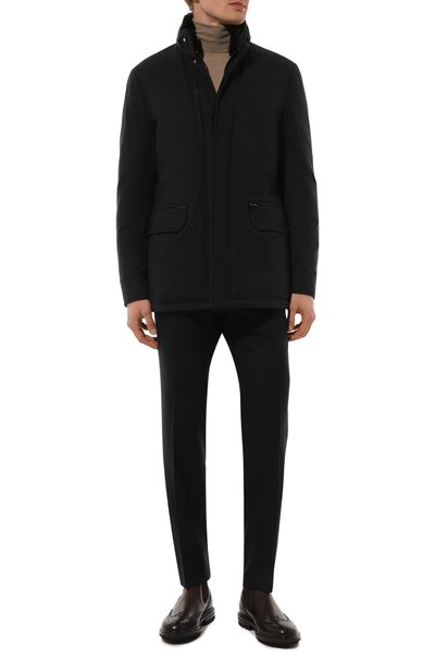 Мужская куртка bernier-fur-ild с воротником из нутрии MOORER, арт. BERNIER/FUR-ILD