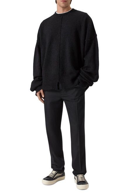 Мужские кожаные кеды hollywood vintage RICK OWENS, арт. RU02E1897/LC0LVS