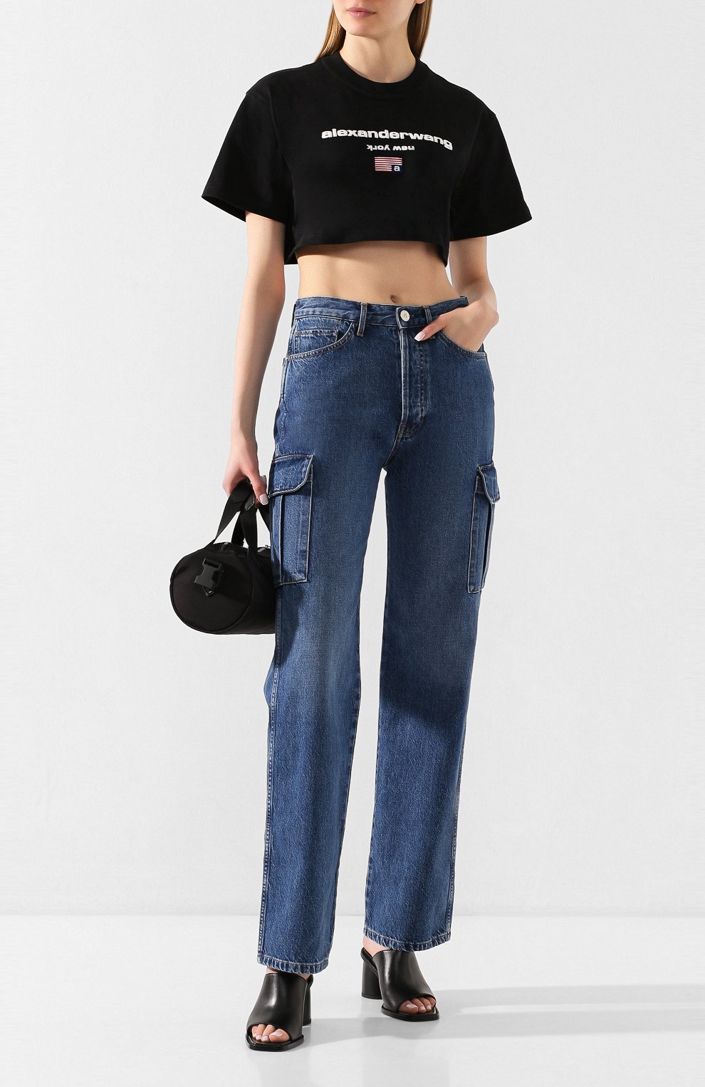 Хлопковый топ ALEXANDER WANG черного цвета по цене 18700 руб., арт. 1CC1201309, фото 2 Хлопковый топ ALEXANDER WANG, арт. 1CC1201309, фото 2