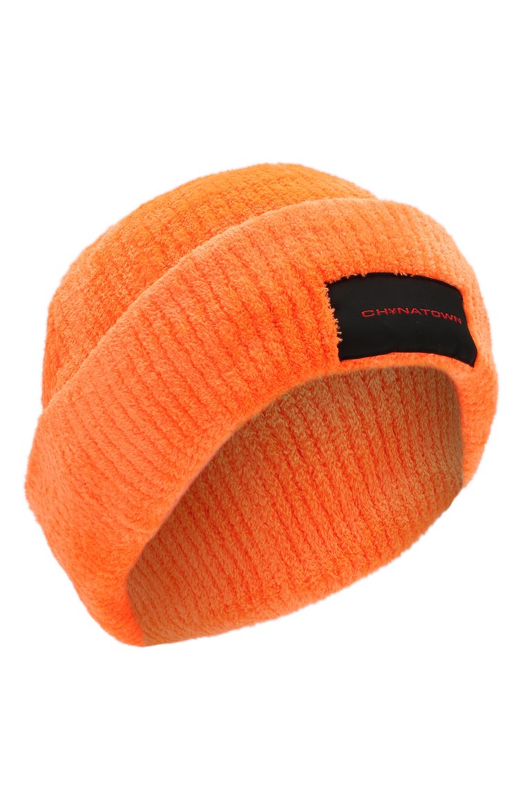 Женская шапка ALEXANDER WANG оранжевого цвета, арт. 1KC2199108 | Фото 1 (Материал: Текстиль, Синтетический материал; Материал сплава: Проставлено; Нос: Не проставлено)