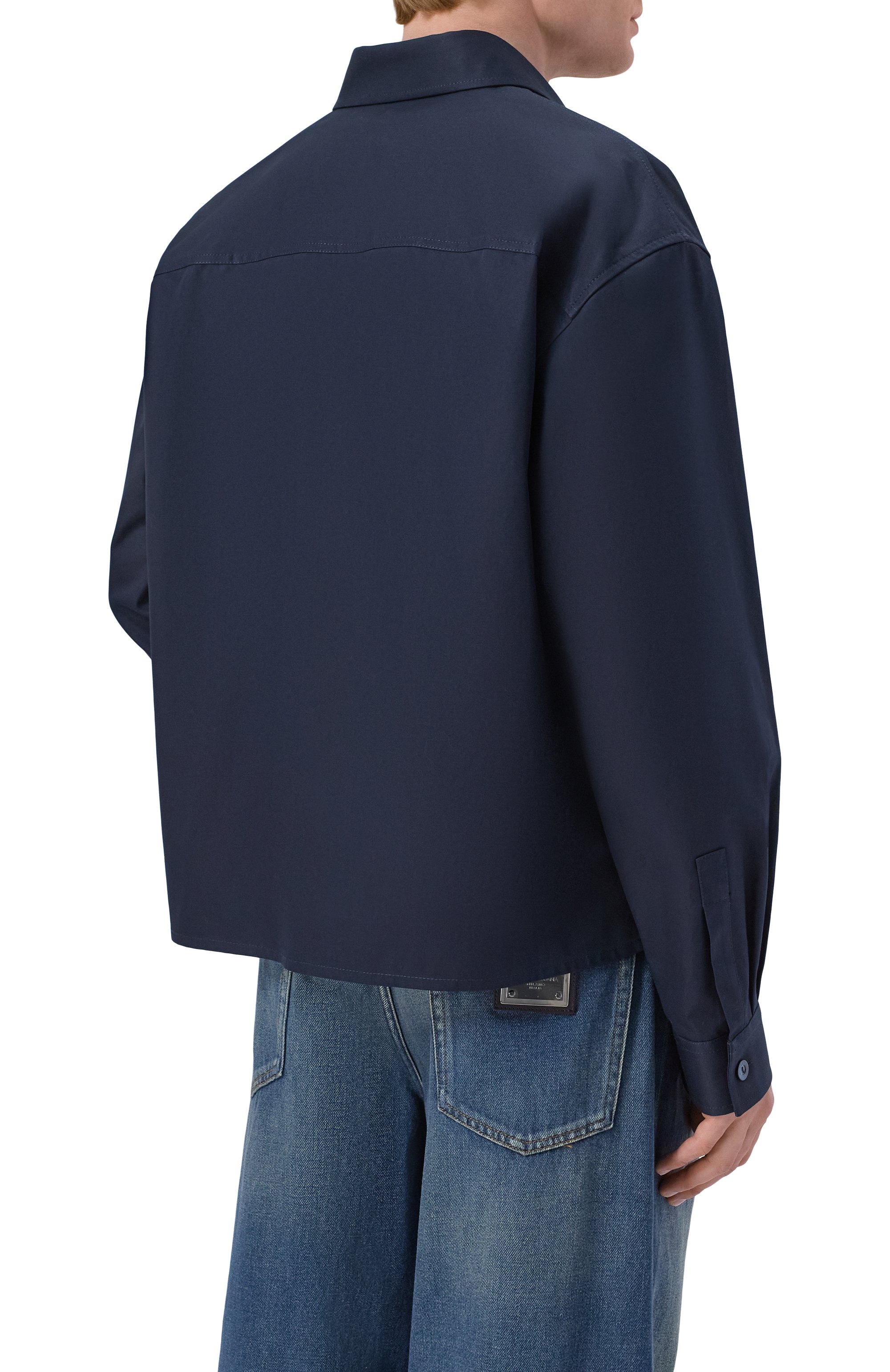 Хлопковая рубашка GUCCI темно-синего цвета по цене 188000 руб., арт. 851711/ZAQH5, фото 4 Хлопковая рубашка GUCCI, арт. 851711/ZAQH5, фото 4