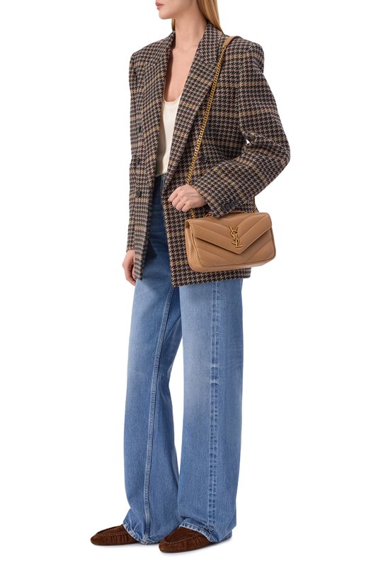 Замшевые сабо Saint Laurent 852392/27DTT Коричневый  852392/27DTT Фото 3