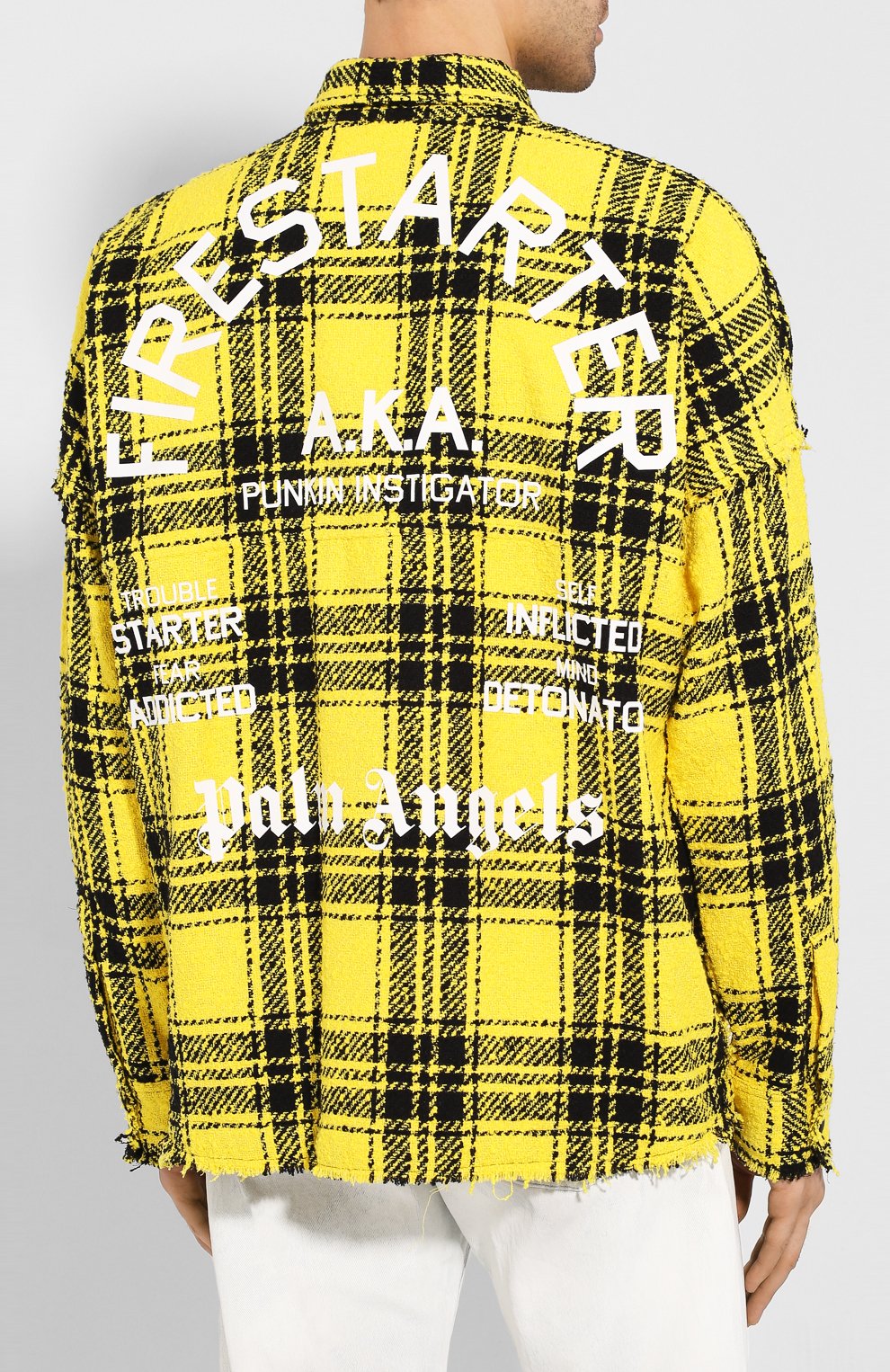 Хлопковая рубашка PALM ANGELS желтого цвета по цене 89950 руб., арт. PMGA063R207540016001, фото 4 Хлопковая рубашка PALM ANGELS, арт. PMGA063R207540016001, фото 4