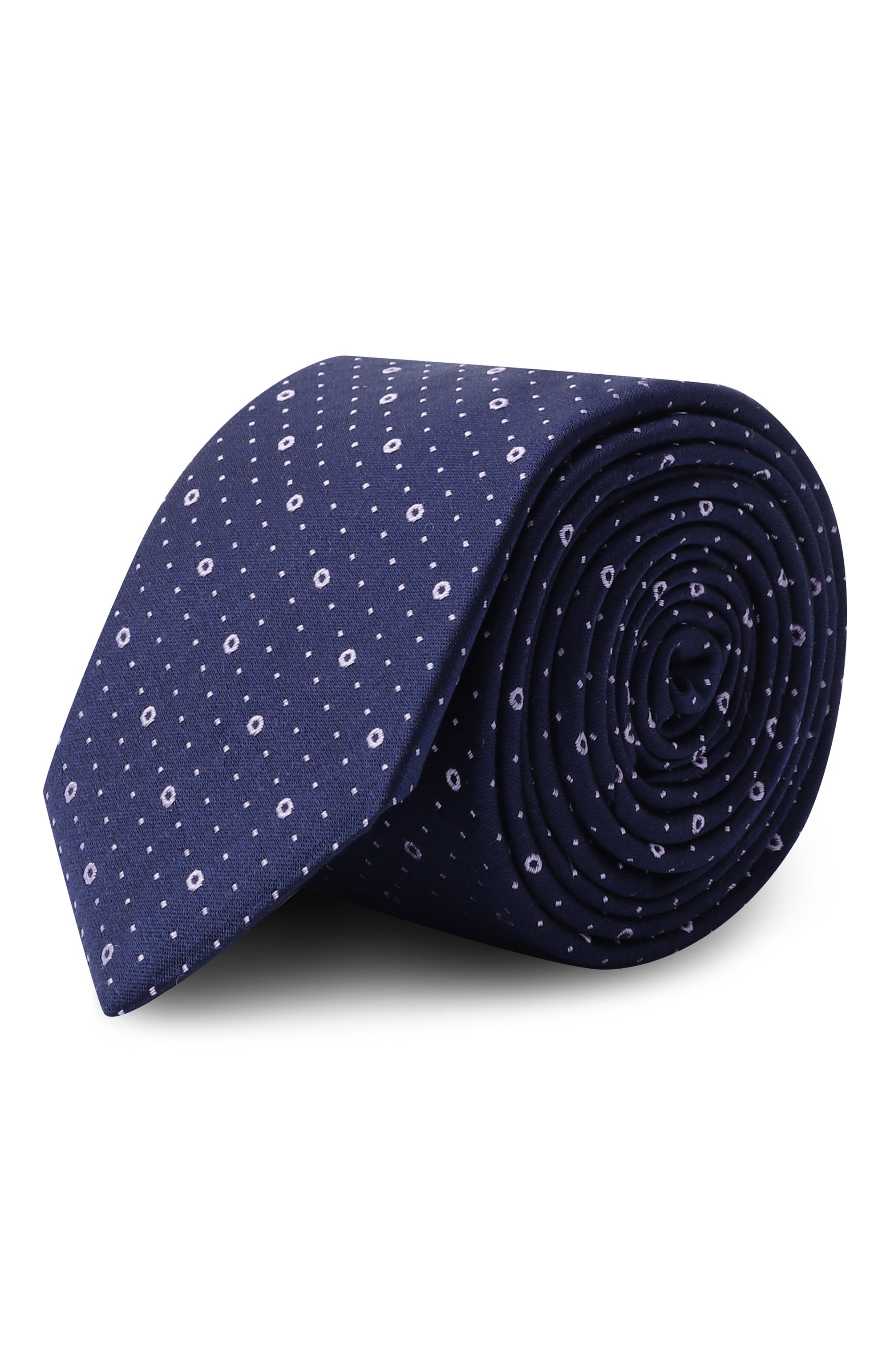 Шелковый галстук HUGO темно-синего цвета по цене 8995 руб., арт. 50540113, фото 1 Шелковый галстук HUGO, арт. 50540113, фото 1