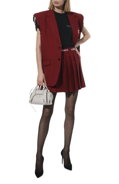 Шерстяная юбка VETEMENTS красного цвета по цене 83450 руб., арт. WE52SK240R 1207/RED PEPITA, фото 2 Шерстяная юбка VETEMENTS, арт. WE52SK240R 1207/RED PEPITA, фото 2