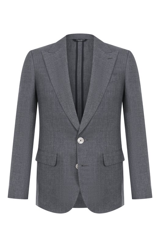 Льняной пиджак Dolce & Gabbana G2QS6T/FU4MF Серый G2QS6T/FU4MF