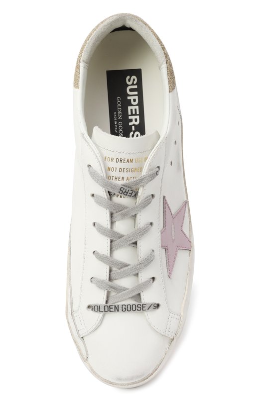 Кожаные кеды Super-Star Golden Goose Deluxe Brand GWF00102.F006842 Белый  GWF00102.F006842 Фото 6