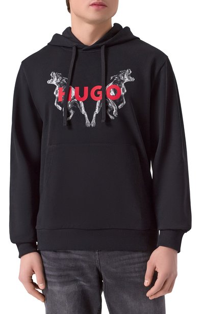 Хлопковое худи HUGO, арт. 50530580, фото 3