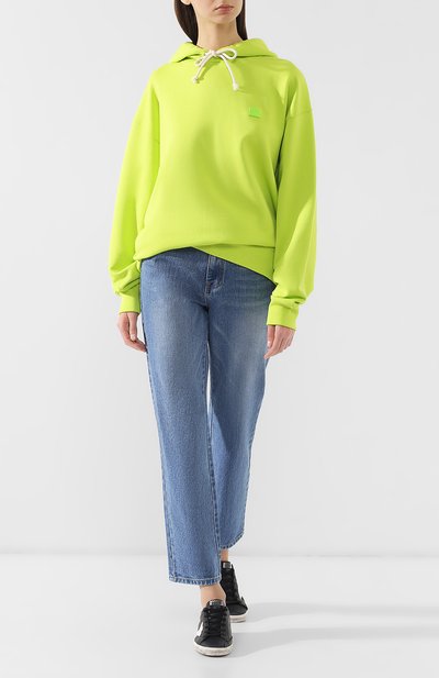 Хлопковое худи ACNE STUDIOS зеленого цвета по цене 43950 руб., арт. CI0009/W, фото 2 Хлопковое худи ACNE STUDIOS, арт. CI0009/W, фото 2