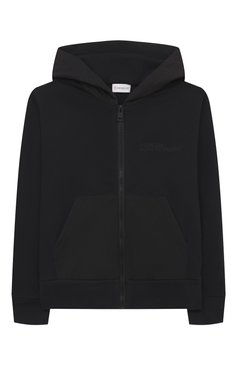 Детского комплект из толстовки и брюк MONCLER черного цвета, арт. H1-954-8M000-19-899M4/12-14A | Фото 2 (Рукава: Длинные; Материал внешний: Синтетический материал, Хлопок; Материал сплава: Проставлено; Драгоценные камни: Проставлено; Мальчики Кросс-КТ: Костюмы-спорт)