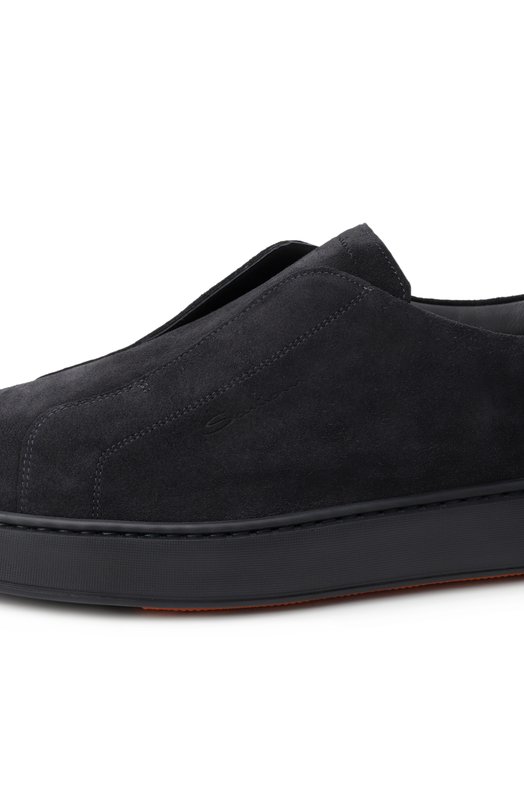 Замшевые кеды Cleanic Santoni MBCG219950CATSEY Синий  MBCG219950CATSEY Фото 7