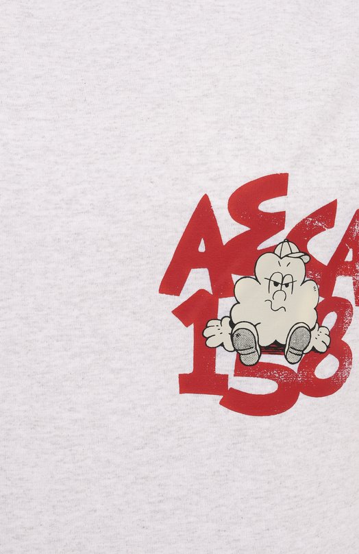 Хлопковая футболка AECA WHITE AWCMSSBDTTSST001C0.WHITE (M) Серый  AWCMSSBDTTSST001C0.WHITE (M) Фото 6
