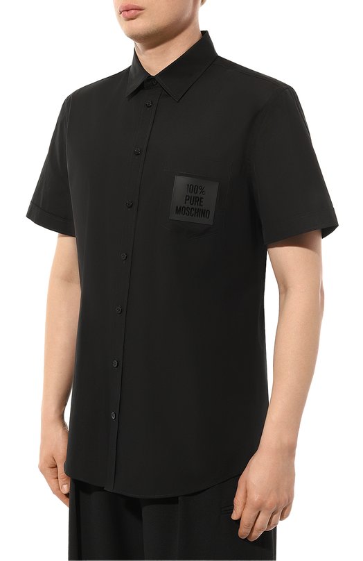 Хлопковая рубашка Moschino Чёрный, фото 3