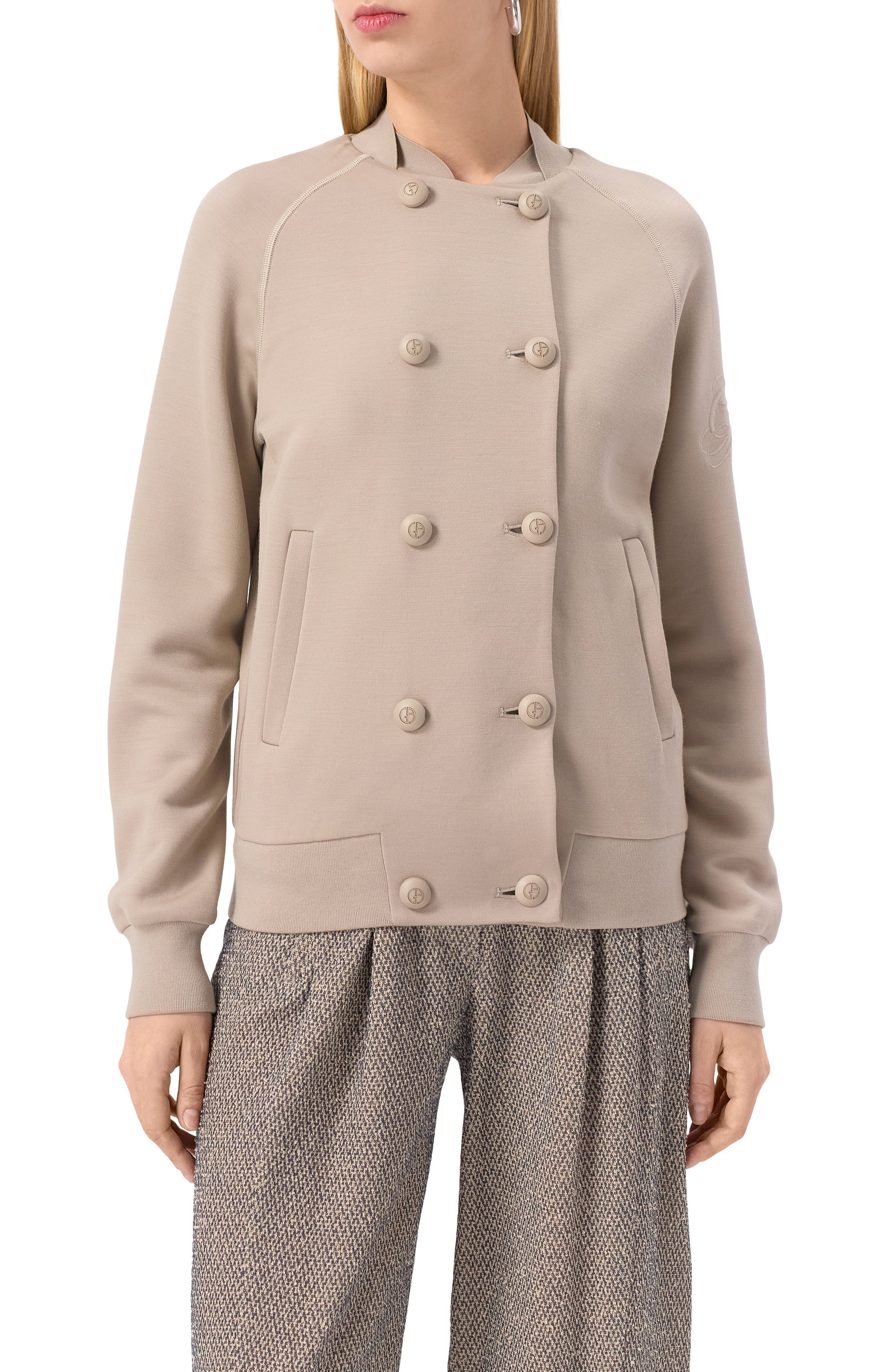 Бомбер из шерсти и вискозы GIORGIO ARMANI, арт. 6KAB50/AJDFZ, фото 3