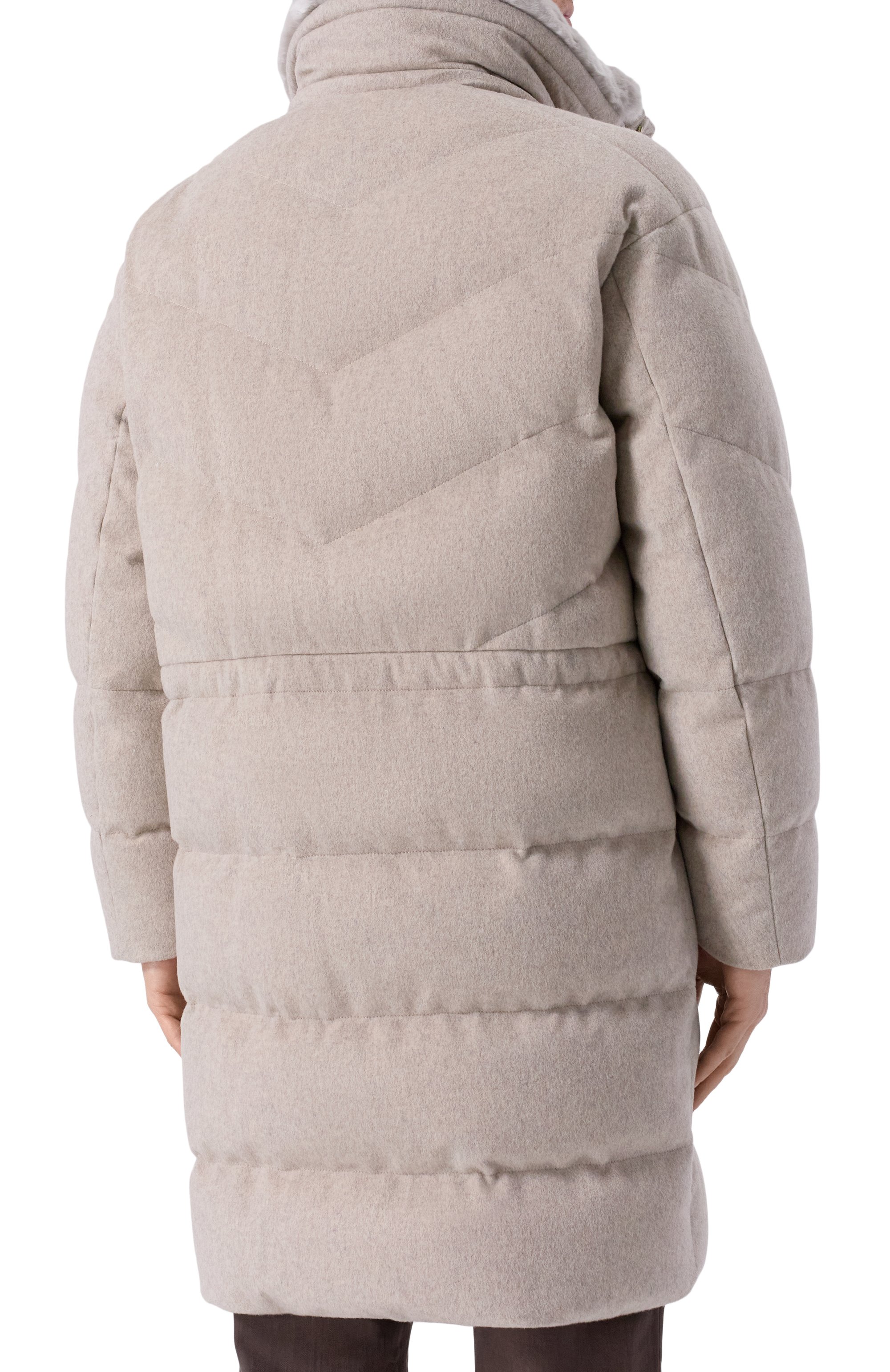 Пуховик с отделкой из кролика KITON, арт. UGK147K0260H01, фото 6