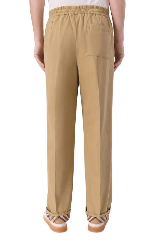 Хлопковые брюки Burberry 8111203 Бежевый  8111203 Фото 4