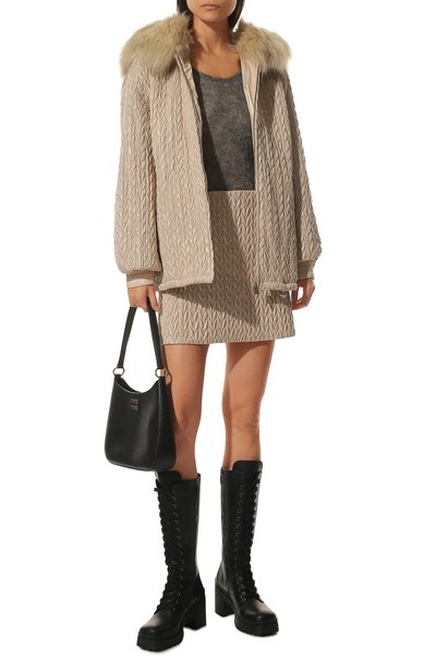 Куртка с меховым воротником MIU MIU, арт. ML771-1ZQU-F0770, фото 2