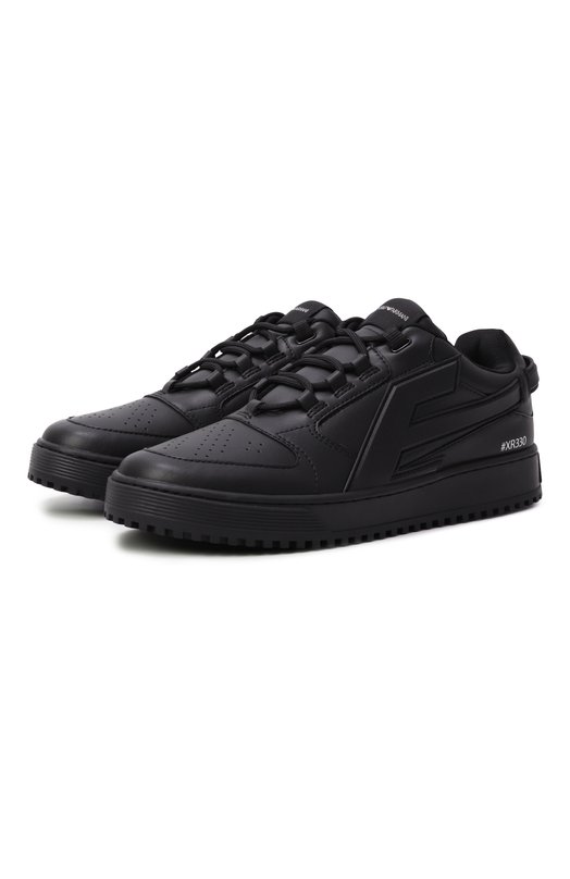 Кожаные кеды Emporio Armani EM003670/AF19554 Чёрный EM003670/AF19554
