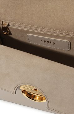 Женская сумка furla sfera mini FURLA бежевого цвета, арт. WB01475 | Фото 5 (Материал: Натуральная кожа; Ремень/цепочка: На ремешке; Материал сплава: Проставлено; Размер: mini; Драгоценные камни: Проставлено)