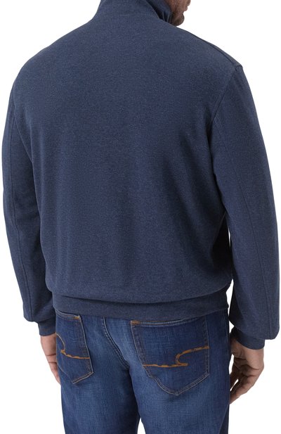 Комбинированный кардиган CORTIGIANI темно-синего цвета по цене 282500 руб., арт. 2AG652, фото 4 Комбинированный кардиган CORTIGIANI, арт. 2AG652, фото 4