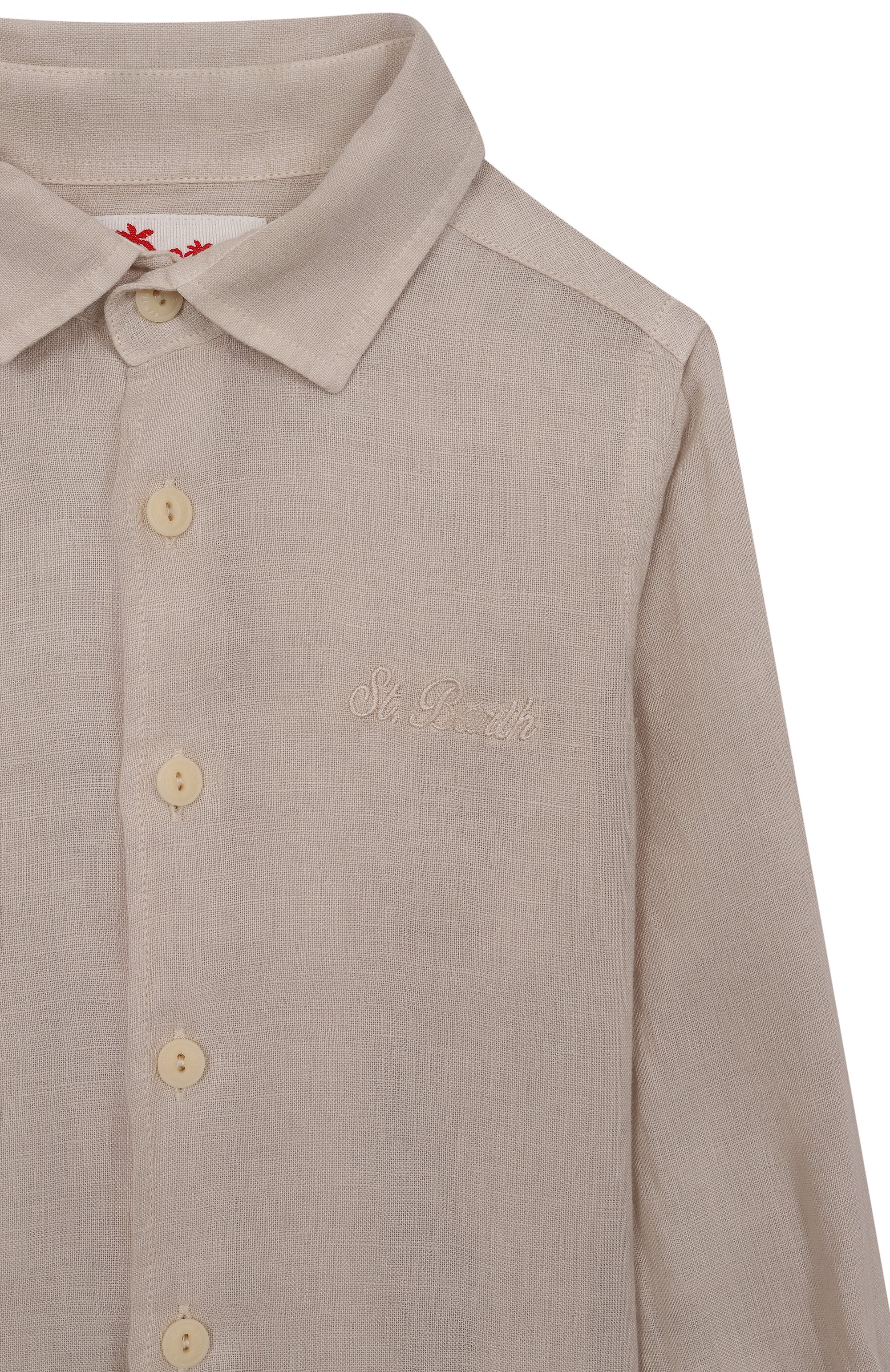 Льняная рубашка MC2 SAINT BARTH бежевого цвета по цене 15750 руб., арт. STBK AGNES/AGN0001/01524F, фото 3 Льняная рубашка MC2 SAINT BARTH, арт. STBK AGNES/AGN0001/01524F, фото 3