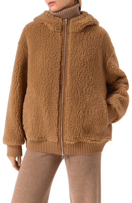Бомбер из шерсти и шелка MVST TXTRBCK-Y389-1/LC1611 Коричневый  TXTRBCK-Y389-1/LC1611 Фото 3