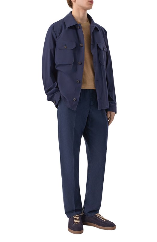 Брюки из лиоцелла и льна White Sand 26SU66/80 Синий  26SU66/80 Фото 2