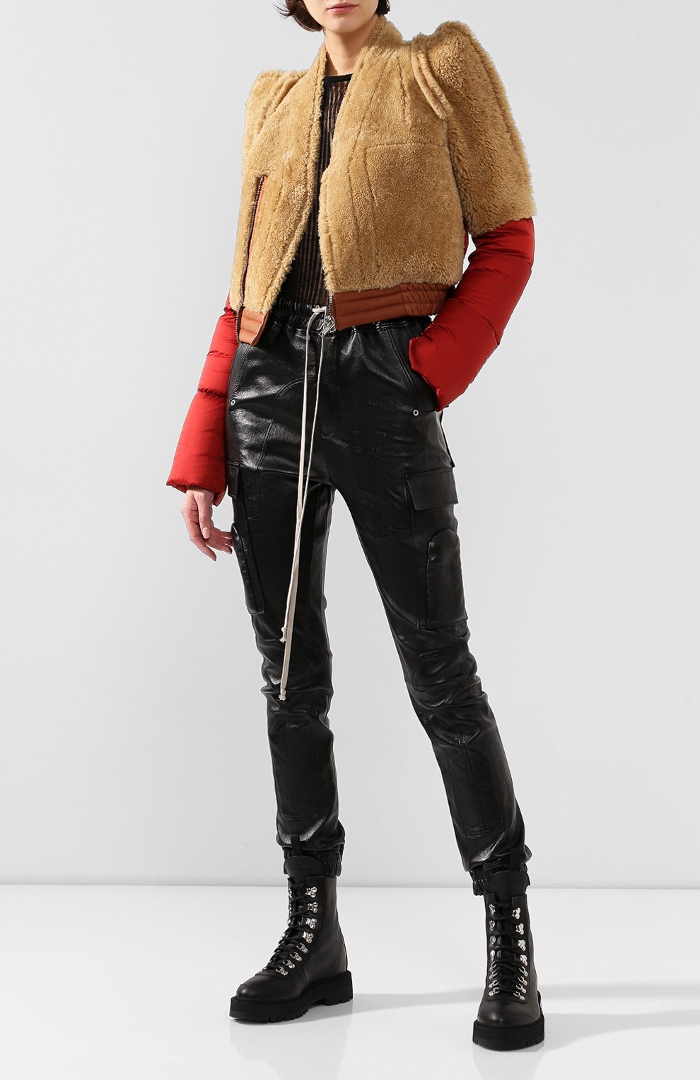 Пуховая куртка RICK OWENS бежевого цвета по цене 241500 руб., арт. R019F5795/C0M13, фото 2 Пуховая куртка RICK OWENS, арт. R019F5795/C0M13, фото 2