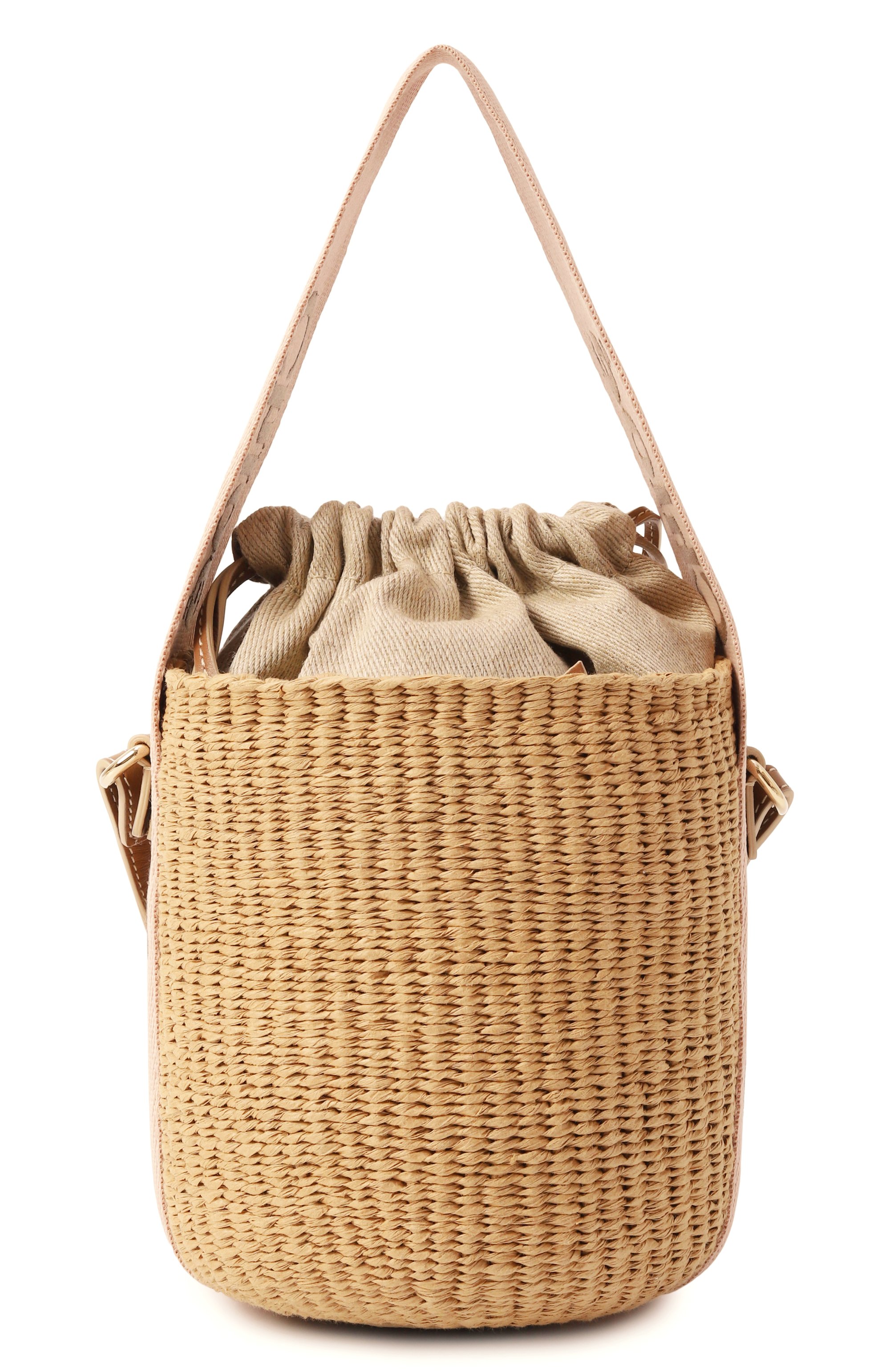 Сумка chloé x mifuko woody small CHLOÉ бежевого цвета по цене 97700 руб., арт. CHC23AS381L18, фото 6 Сумка chloé x mifuko woody small CHLOÉ, арт. CHC23AS381L18, фото 6