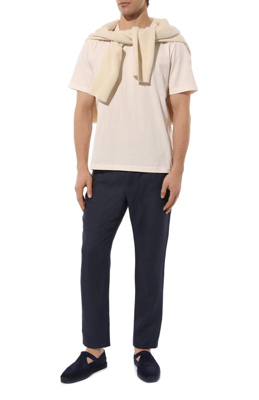 Замшевые эспадрильи GIORGIO ARMANI темно-синего цвета по цене 59950 руб., арт. X2S026/XAT13, фото 2 Замшевые эспадрильи GIORGIO ARMANI, арт. X2S026/XAT13, фото 2