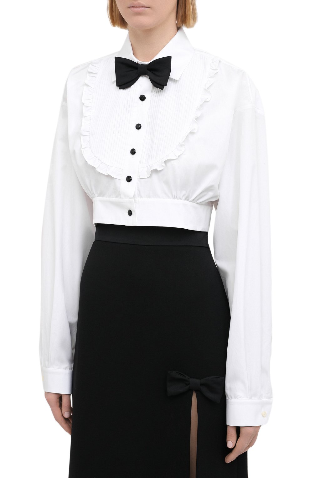 Хлопковая блузка MIU MIU, арт. MK1509-1YDM-F0009, фото 3