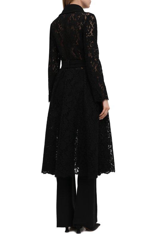 Пальто из хлопка и шерсти Dolce & Gabbana F0AD2T/HLMTB Чёрный  F0AD2T/HLMTB Фото 4