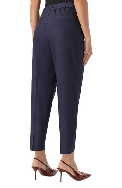 Шерстяные брюки NOBLE&BRULEE темно-синего цвета по цене 53000 руб., арт. NB114/010923/722, фото 4 Шерстяные брюки NOBLE&BRULEE, арт. NB114/010923/722, фото 4