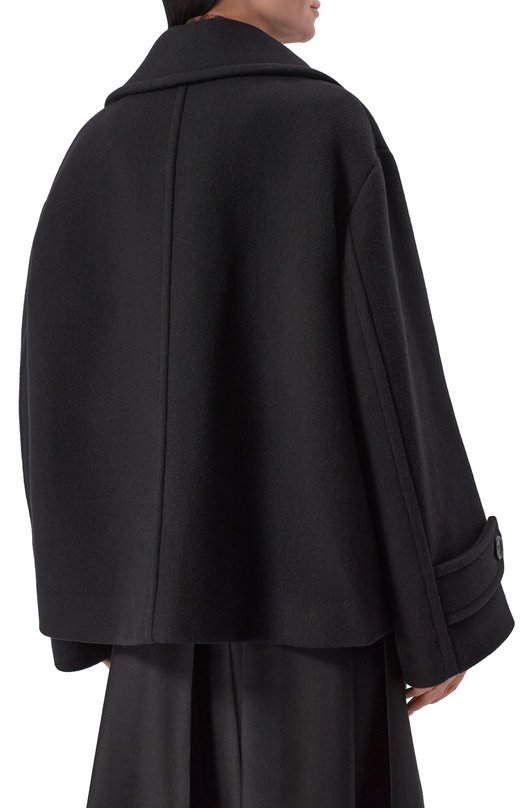 Шерстяное полупальто Chloé CH25AMA96952 Чёрный  CH25AMA96952 Фото 4