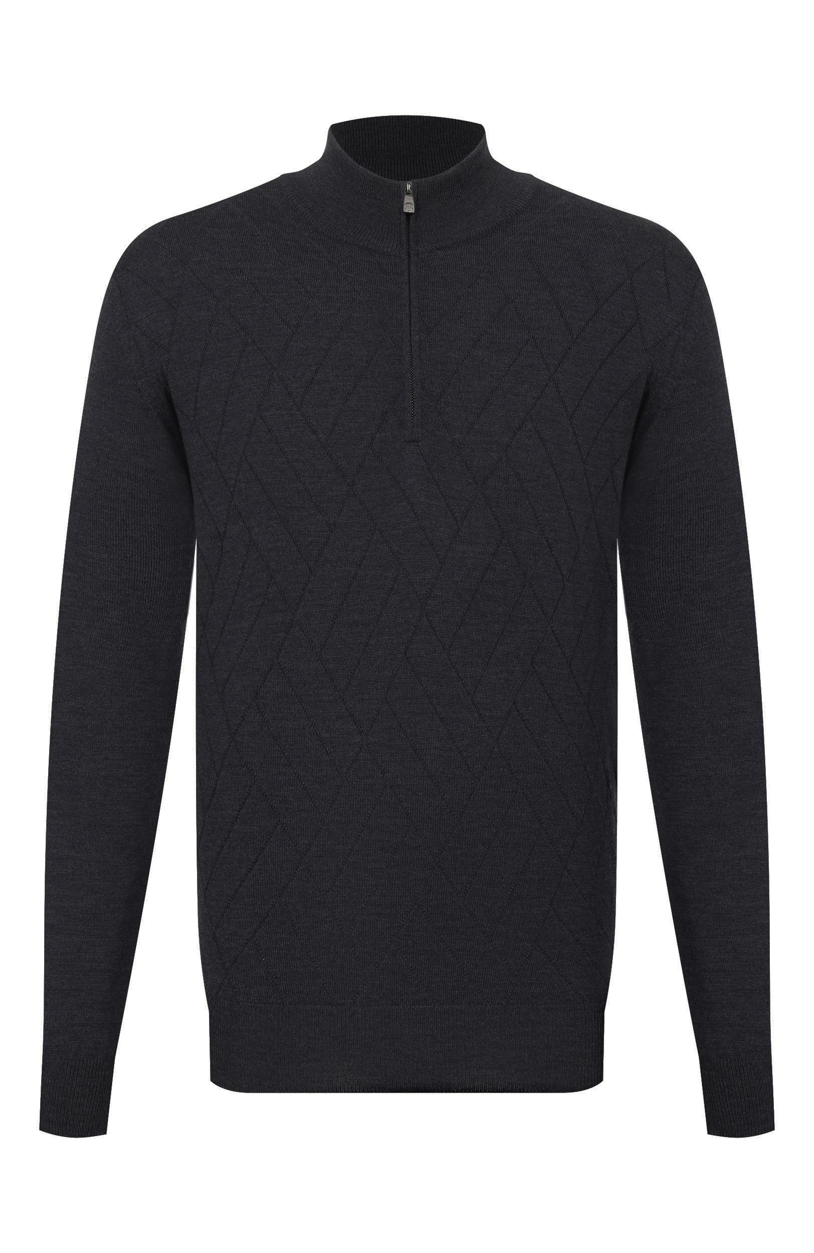 Шерстяной джемпер CORNELIANI черного цвета по цене 74450 руб., арт. 28M50A/2A25113, фото 1 Шерстяной джемпер CORNELIANI, арт. 28M50A/2A25113, фото 1
