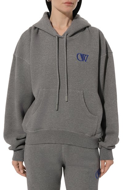 Хлопковое худи OFF-WHITE, арт. 0WBB058S24FLE005, фото 3