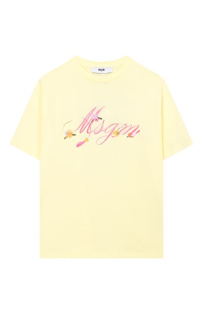 Хлопковая футболка MSGM KIDS, арт. S6MSJGTH015, фото 1