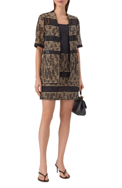 Хлопковая юбка LORENA ANTONIAZZI черного цвета по цене 53650 руб., арт. E2648G026A/5282, фото 2 Хлопковая юбка LORENA ANTONIAZZI, арт. E2648G026A/5282, фото 2