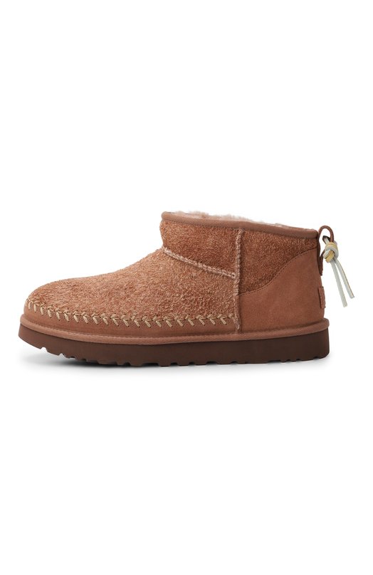 Замшевые ботинки Classic Ultra Mini Biarritz UGG 1171538 Коричневый  1171538 Фото 4