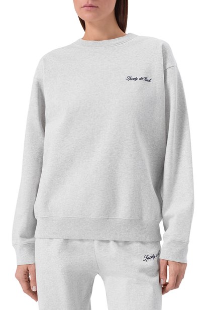 Хлопковый свитшот SPORTY AND RICH, арт. ST07168326GY03, фото 3